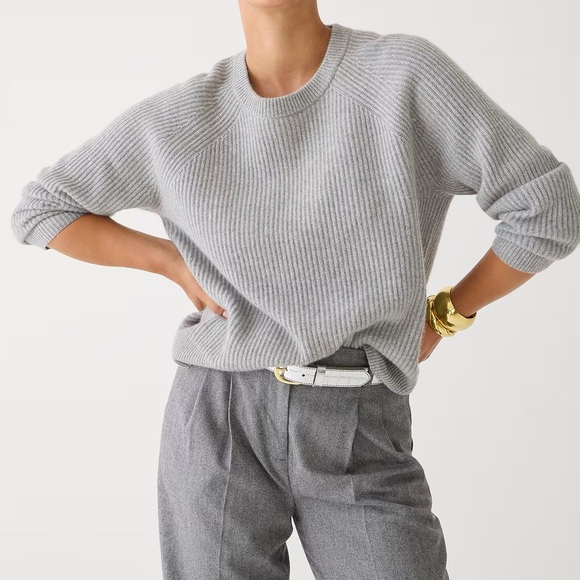 J. Crew Ribbed Oversized Cashmere Sweater - Picture 7 of 7